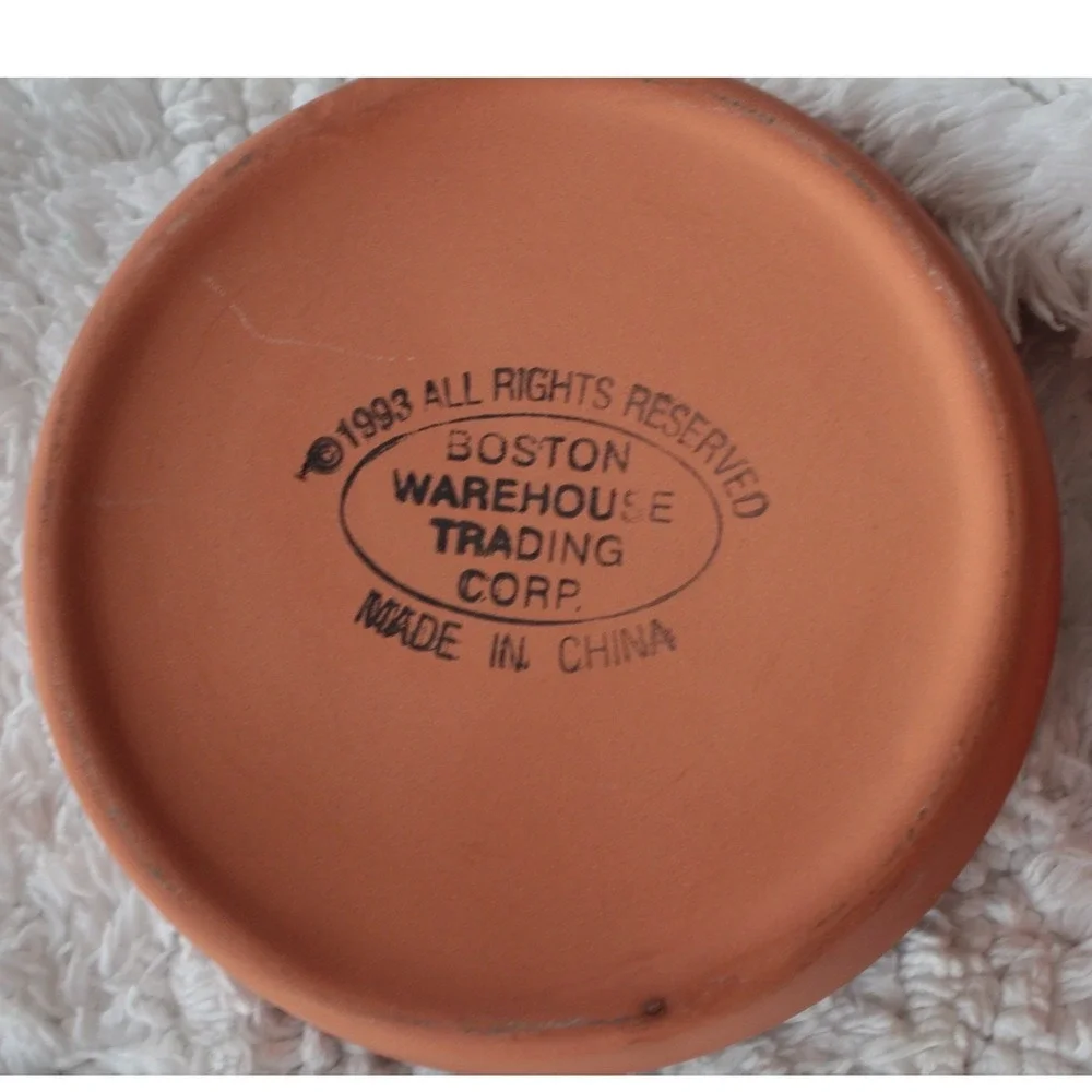 Garlic Cooker Boston Warehouse 1993 Terracotta Lid Cover Made‎ in China